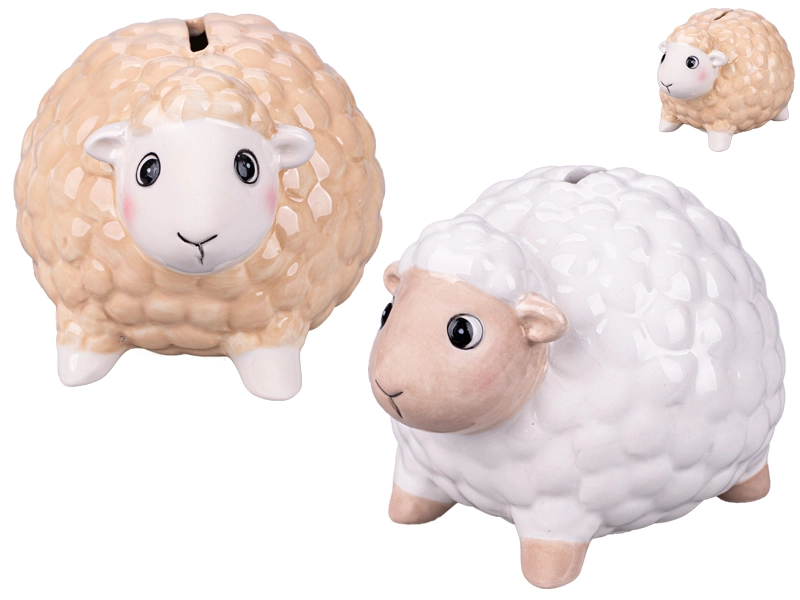 Porcelánová pokladnička ovečka pre deti