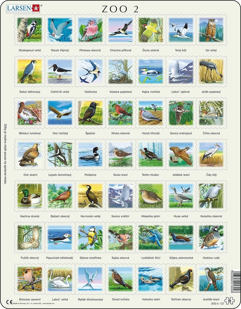 E-shop Larsen Ptáci ZOO 2 49 dielov