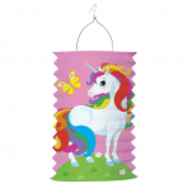 E-shop Papierový lampión Jednorožec dĺžka 28 cm