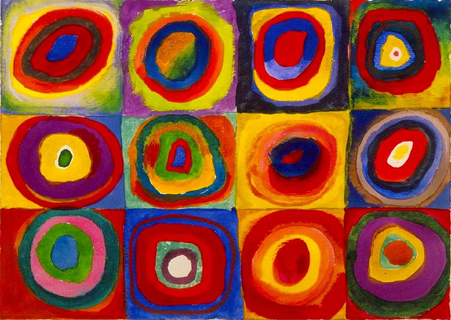 E-shop Enjoy Kandinsky: Color Study Squares with Concentric Circles 1000 dielov