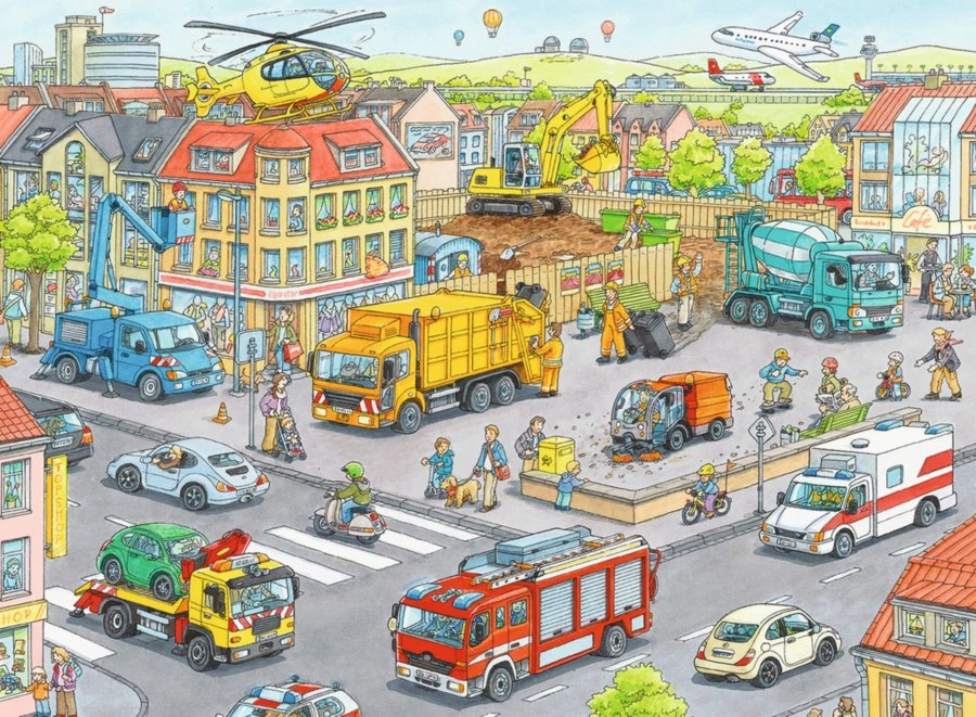 Ravensburger puzzle vozidlá v meste 100 dielikov