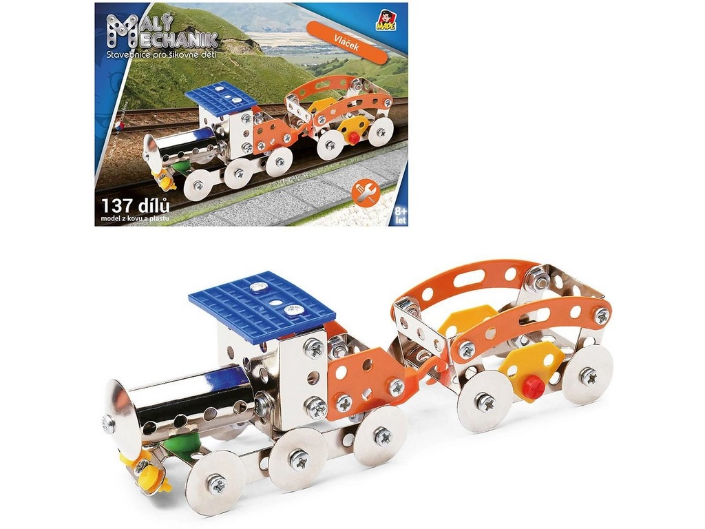 Detská stavebnica Malý mechanik vláčik