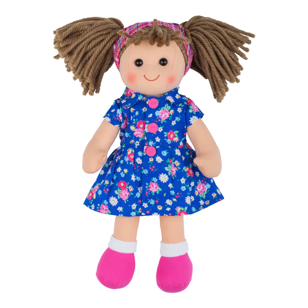E-shop Bigjigs Toys látková bábika Hollie 28 cm