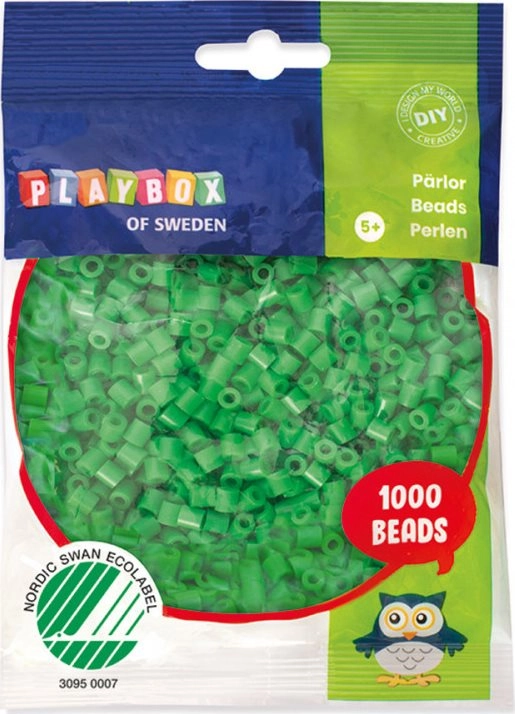 E-shop Playbox Zažehľovacie korálky, 1000ks - zelené