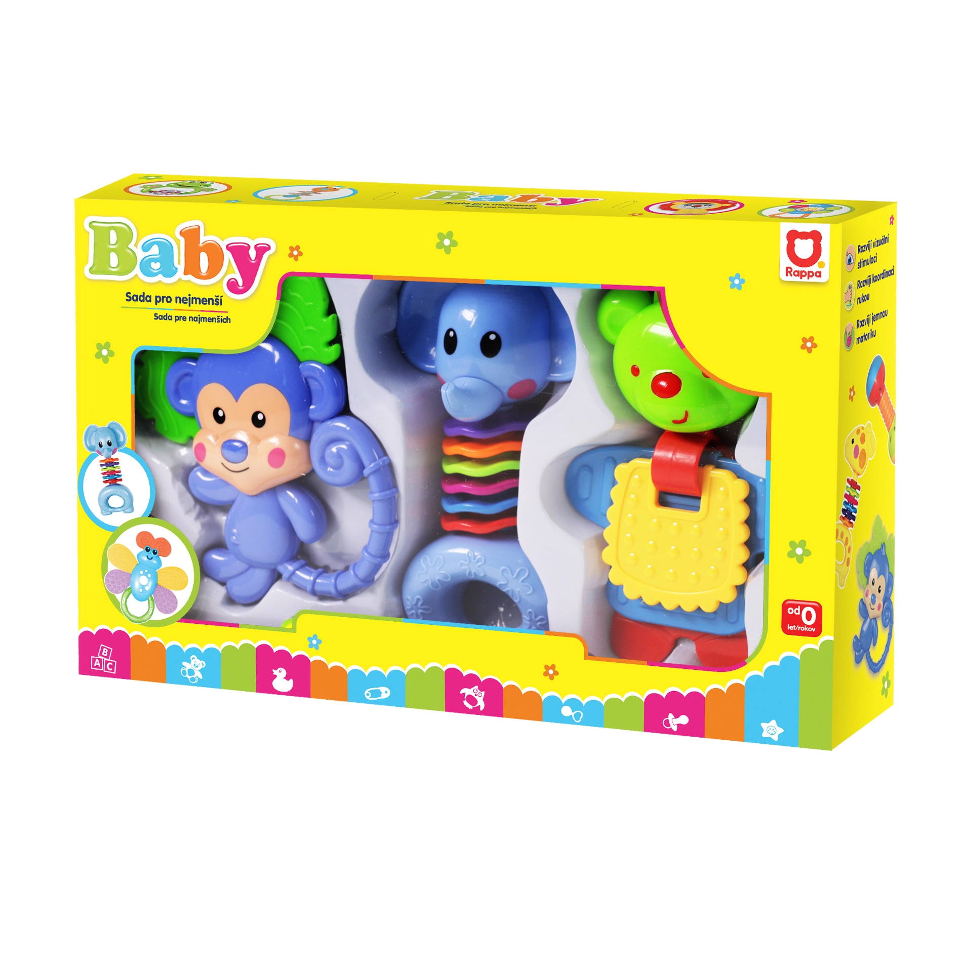E-shop RAPPA Sada hrkálky zvieratka 3 ks