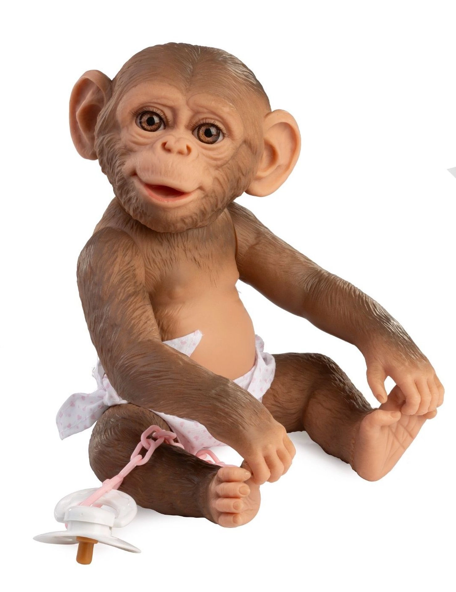 Reborn opička bábätko s celovinylovým telom 32 cm