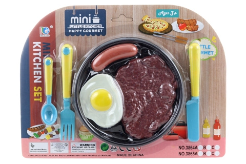 Sada plastového jedla s príborom a tanierikom