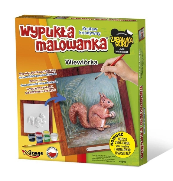 E-shop Vypuklá omaľovánka – veverička (kreatívna sada)