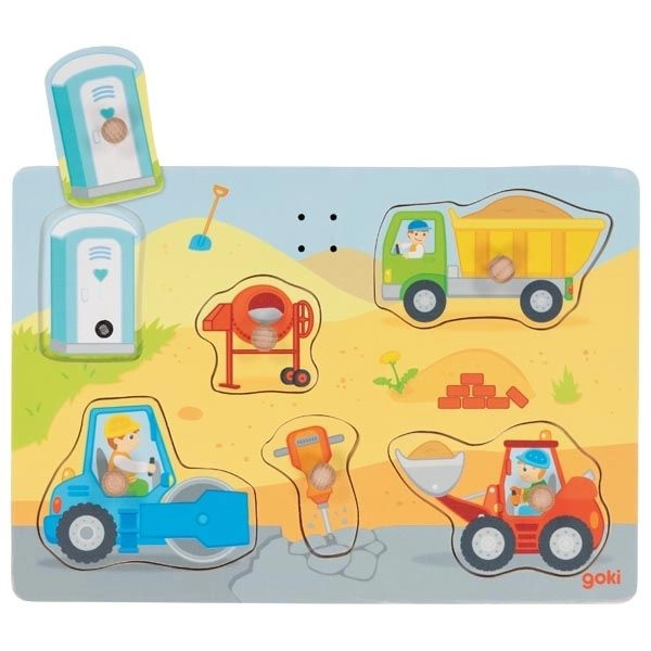Goki vkládačka se zvuky Na stavbě