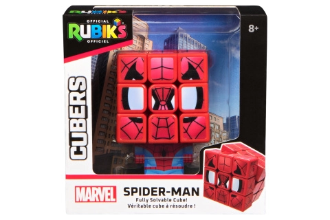 Rubikova kocka 3×3 SPIDER-MAN Cuber – zberateľská edícia s podstavcom