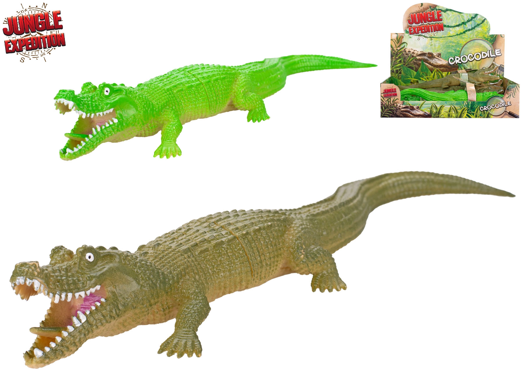 E-shop Jungle Expedition krokodíl 28 cm – realistická plastová figúrka pre deti