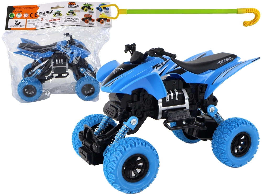 E-shop Lean Toys Modrá štvorkolka na trecí pohon