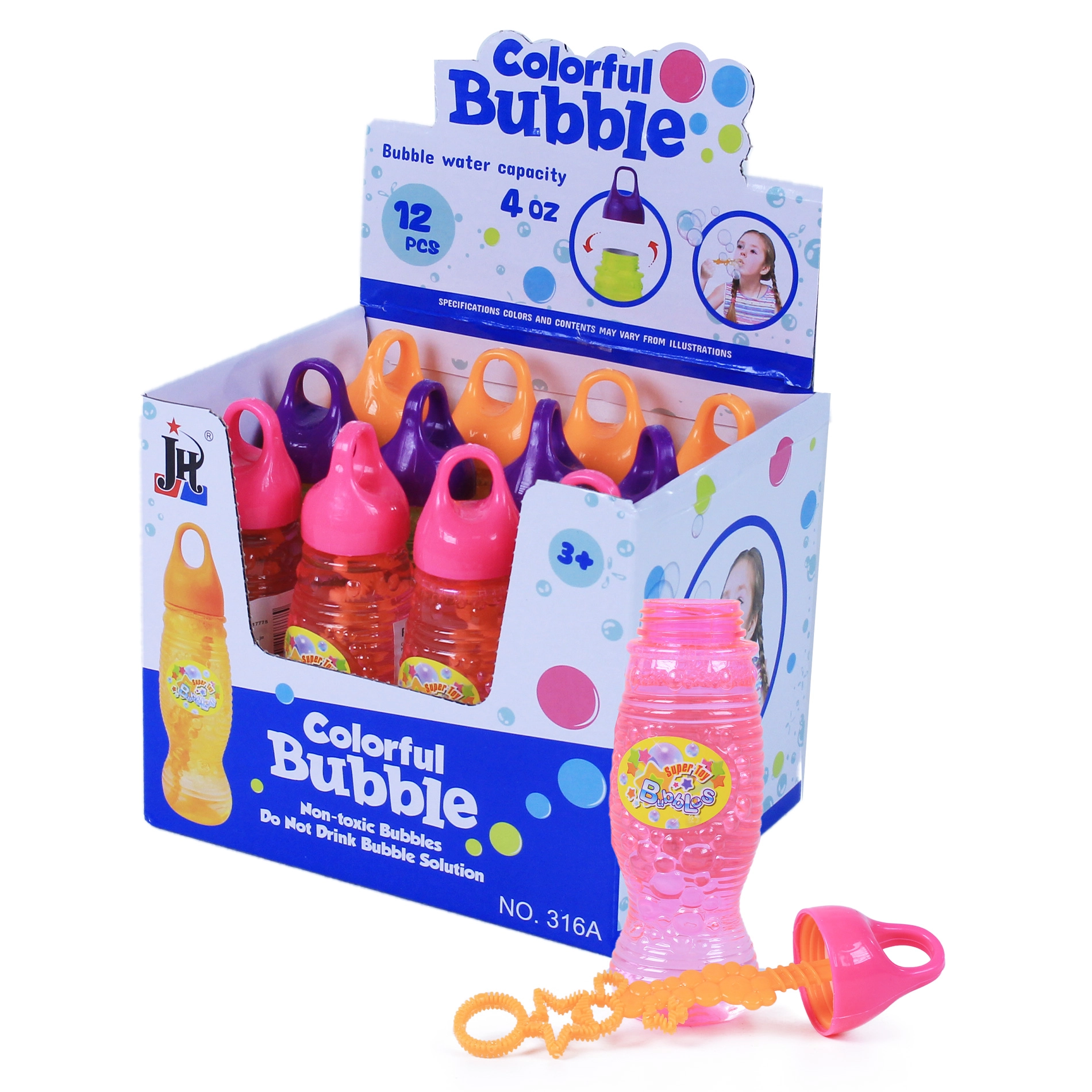 E-shop Bublifuk fľaša 115 ml – farebný detský bublinkový roztok