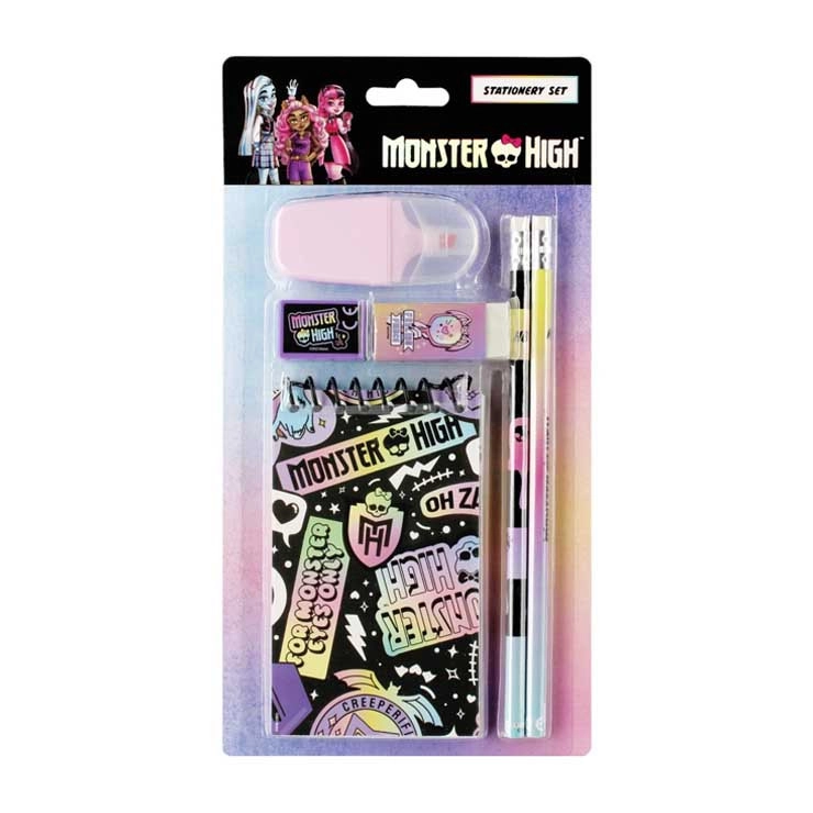 Školská sada Monster High s blokom a písacími potrebami