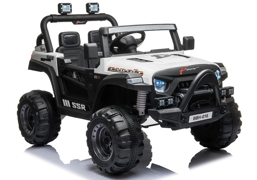 E-shop Lean Toys elektrické autíčko BBH 016 nelakované 2021 2x45W motor 12V7Ah batéria bielá