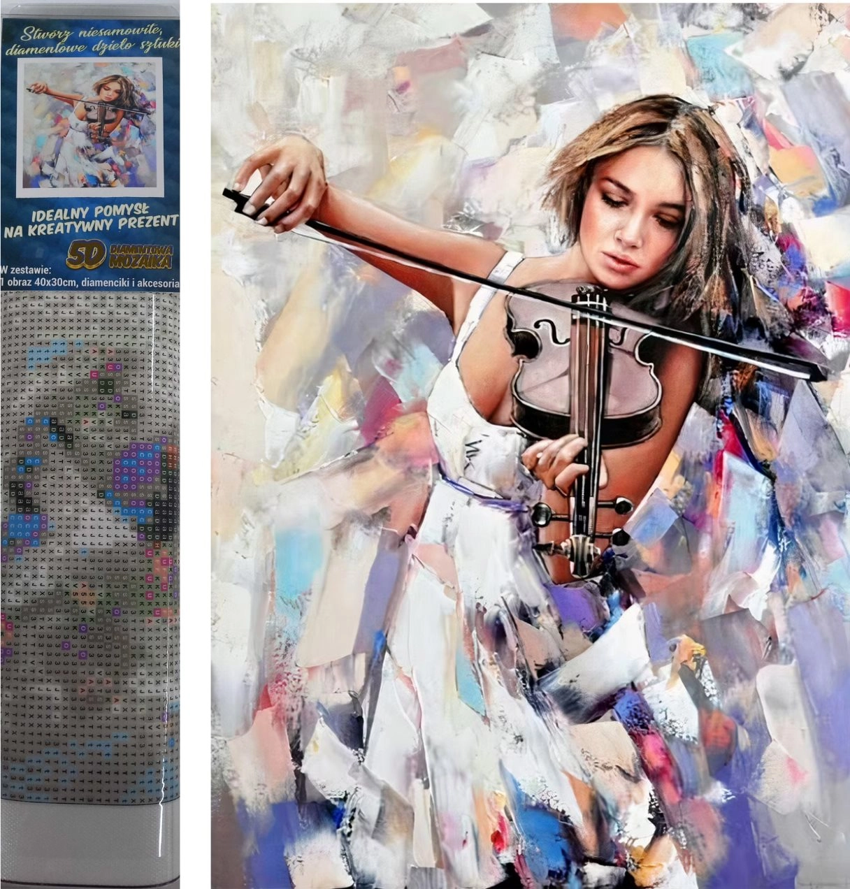 E-shop Norimpex diamantové maľovanie huslistka 30x40 cm