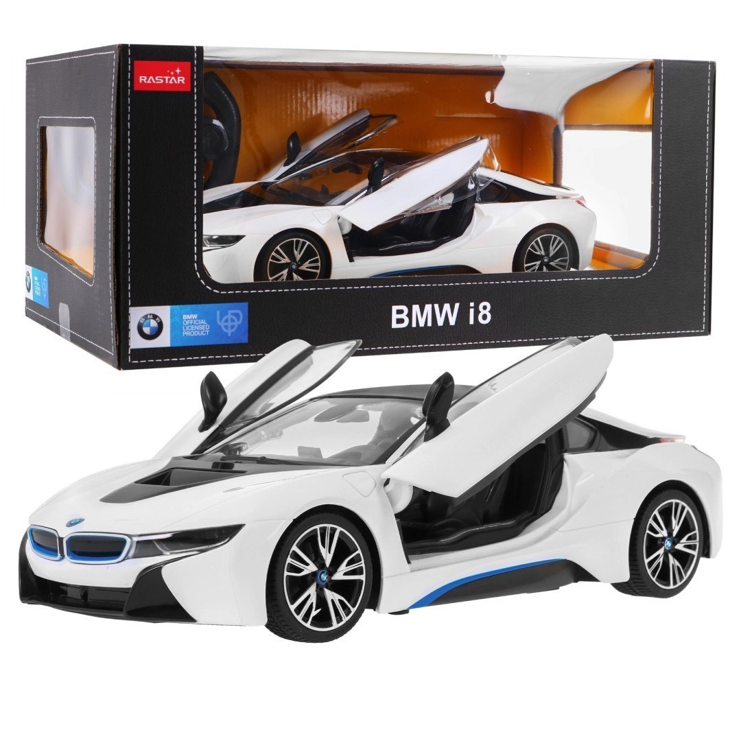 E-shop Diaľkovo ovládaný model BMW i8 1:14 biely od RASTAR, 2,4 GHz