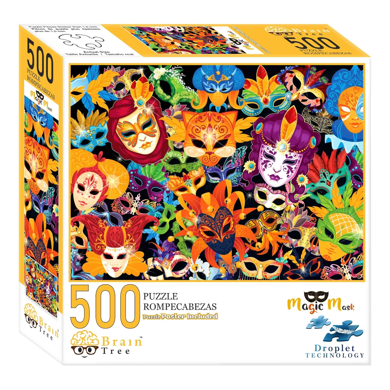 Hádanka Čarovné Masky 500 dielikov od Brain Tree