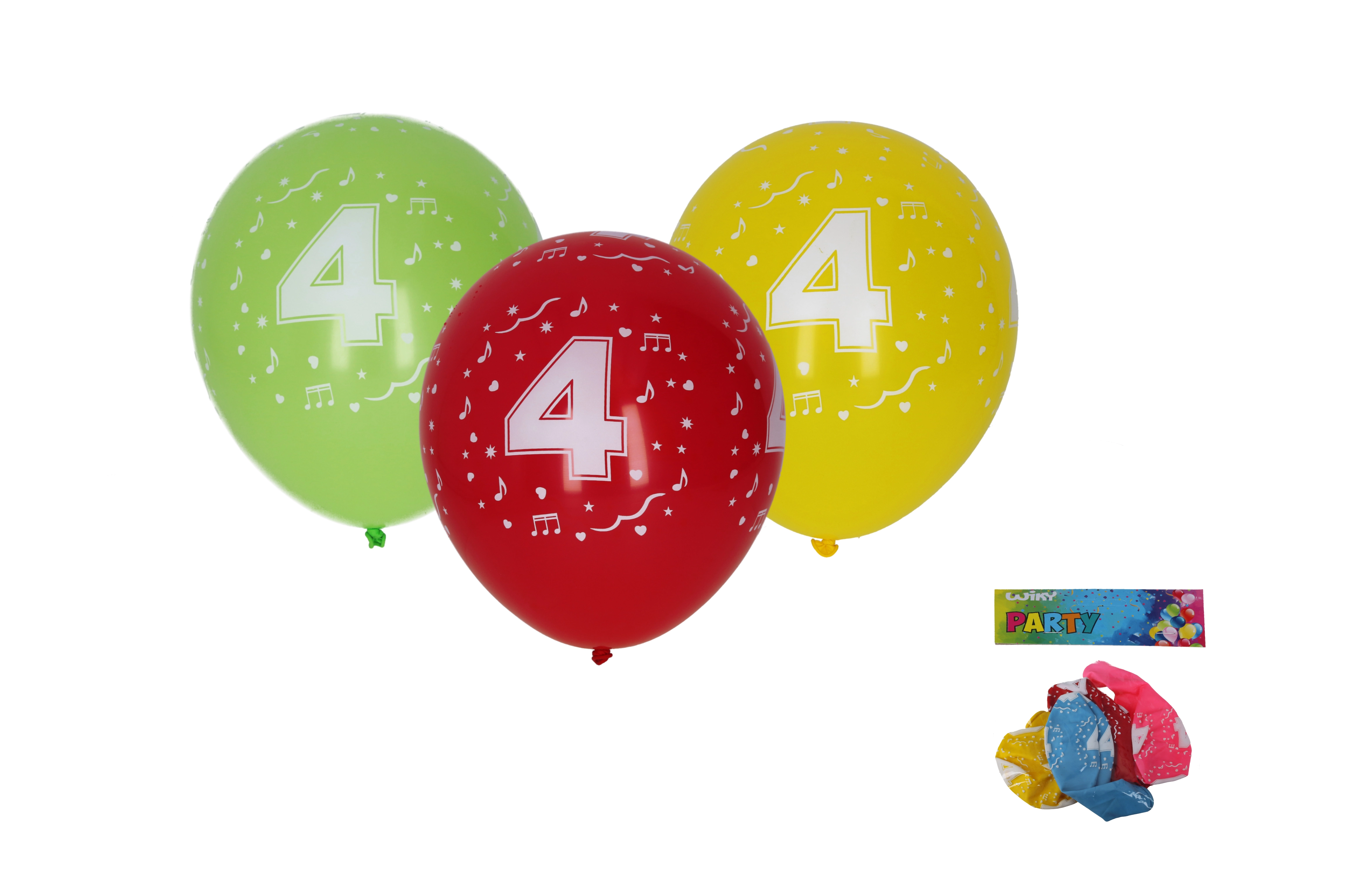 E-shop Wiky Balónik nafukovací 30cm sada s číslom 4 WKW009916