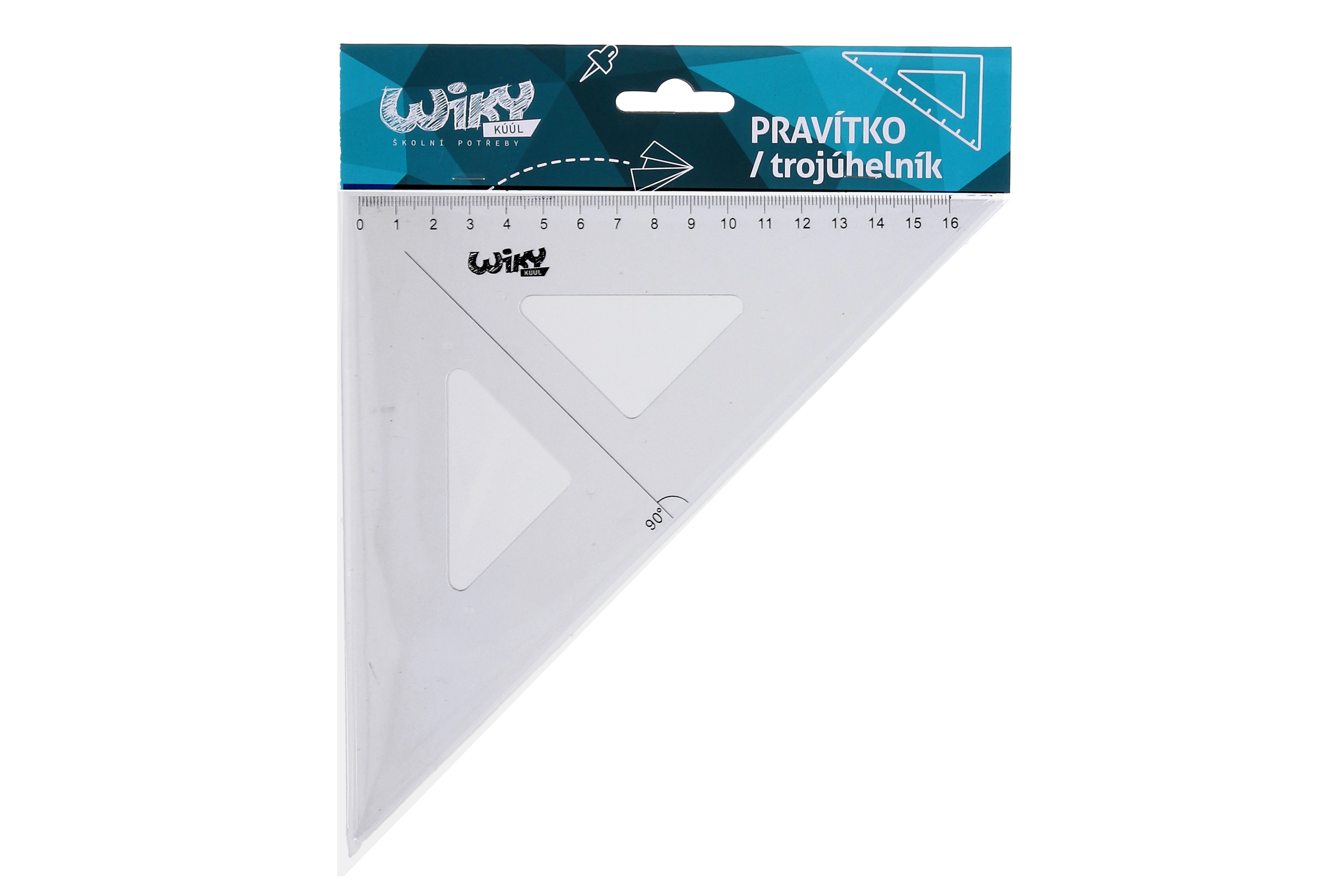 E-shop Wiky WKW026743 pravítko trojuholník transparent