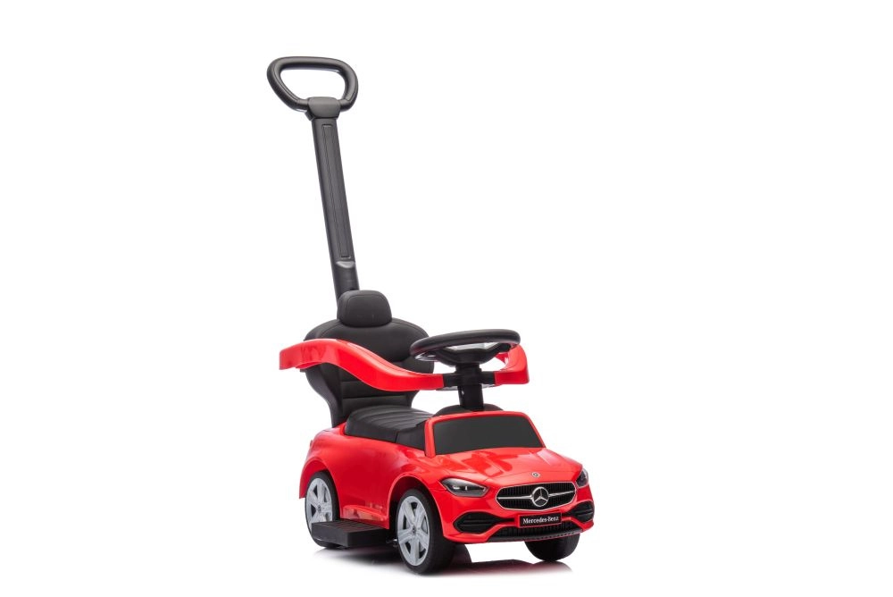 Odrážadlo s tlačkou Mercedes 3v1 červené