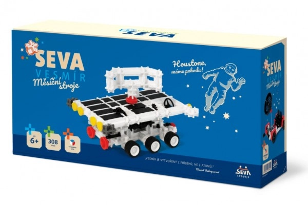 E-shop Stavebnica SEVA VESMÍR Mesačné stroje plast 308 ks v krabici 31x16x7 cm