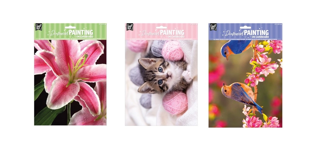 E-shop GRAFIX Diamantové maľovanie na kartóne Vtáky 29 x 21cm