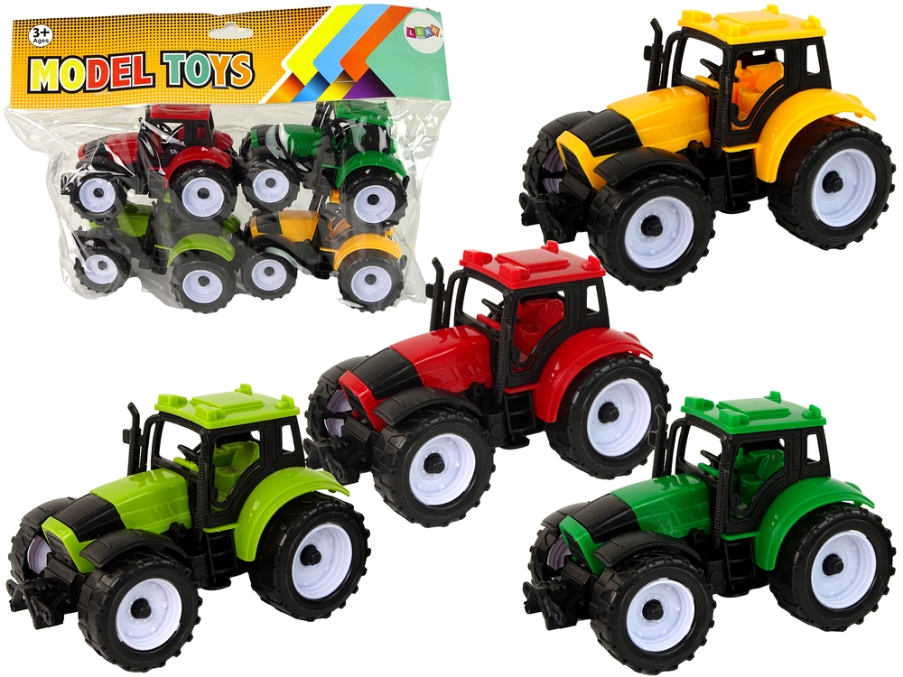E-shop Farebná sada farmárskych traktorov - 4 kusy