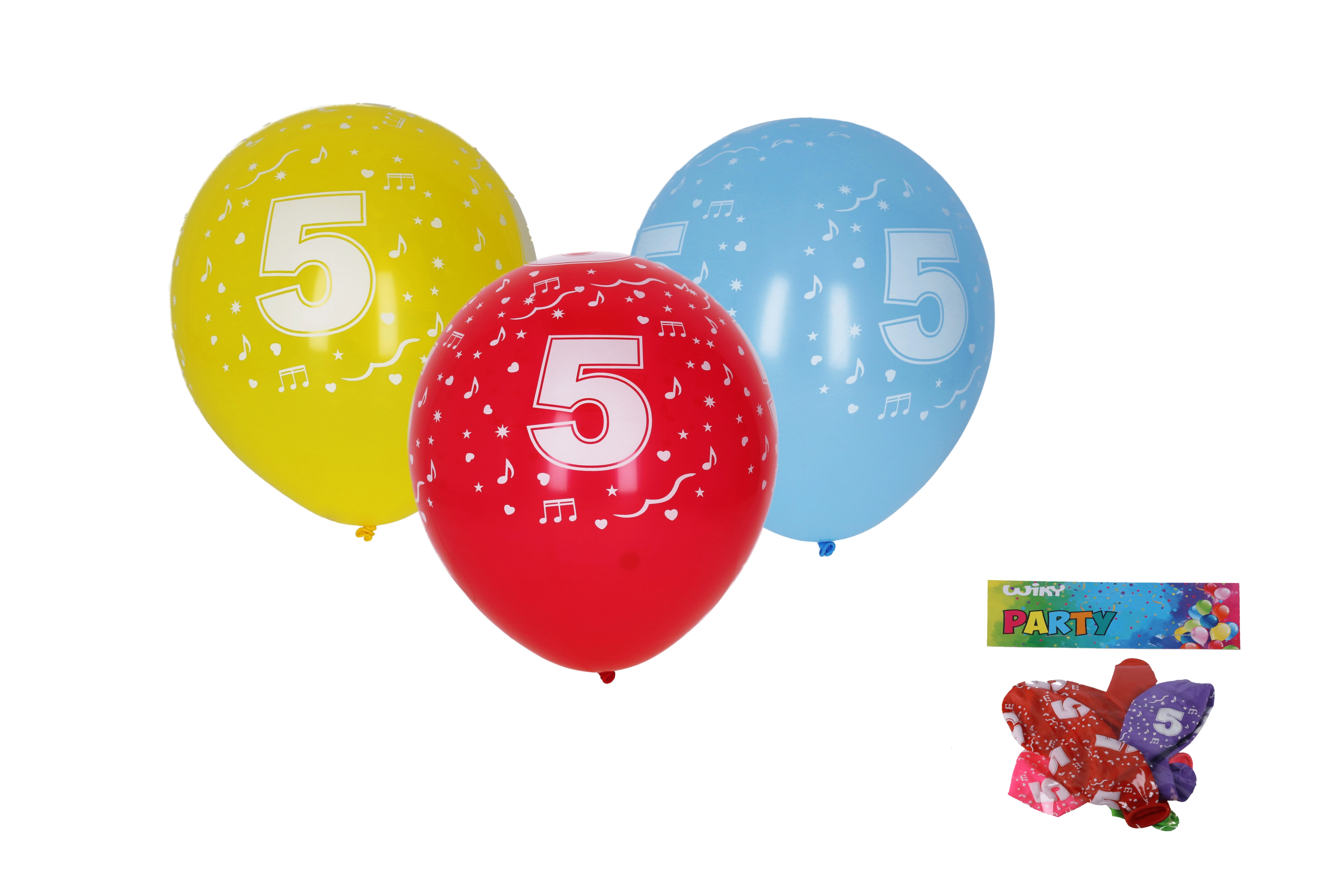 E-shop Wiky Balónik nafukovací 30 cm sada , s číslom 5