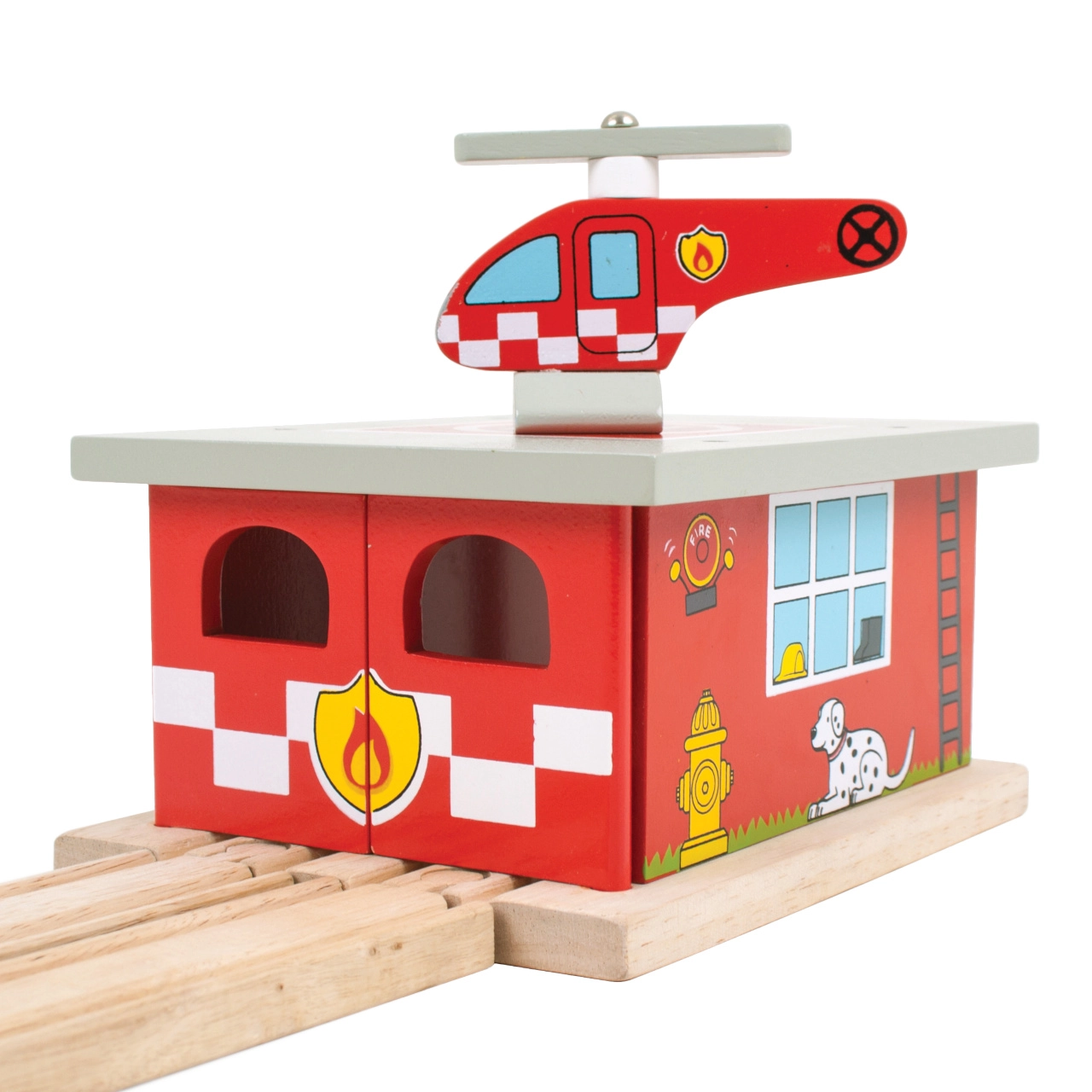 Bigjigs Rail vláčkodráha Depo hasičská stanica