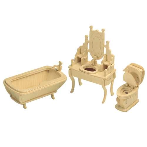 E-shop WOODCRAFT drevené 3D puzzle kúpeľňa