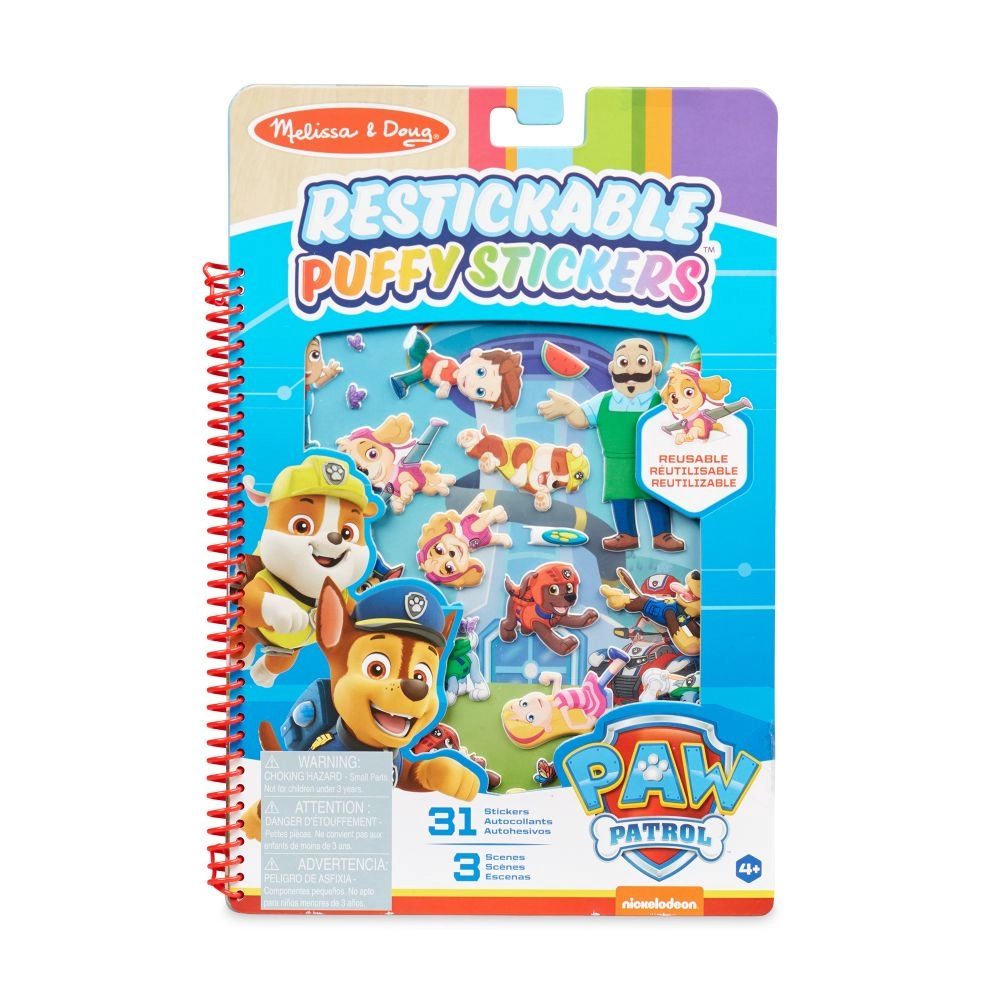 E-shop Znovupoužiteľné puffy samolepky PAW PATROL – kniha aktivít 19 × 28 cm