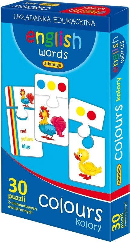 E-shop Anglické slovíčka – farby vzdelávacie puzzle ADAMIGO