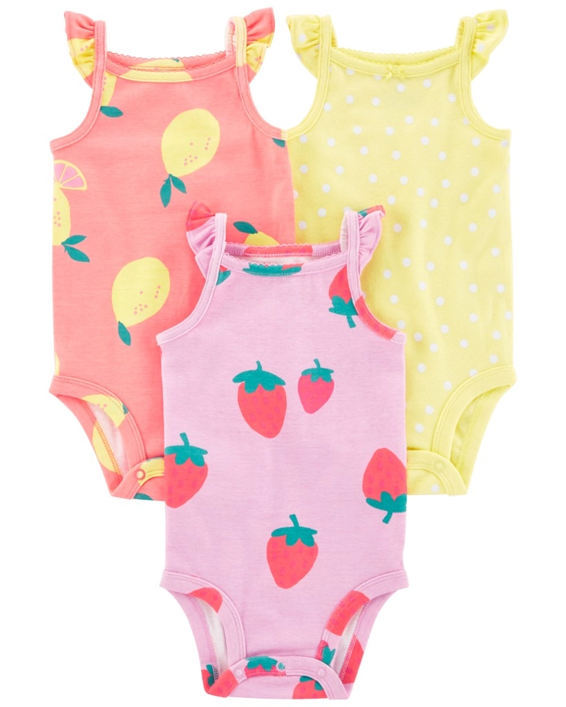 E-shop CARTER'S Body na ramienka Dots Fruit dievča 3ks