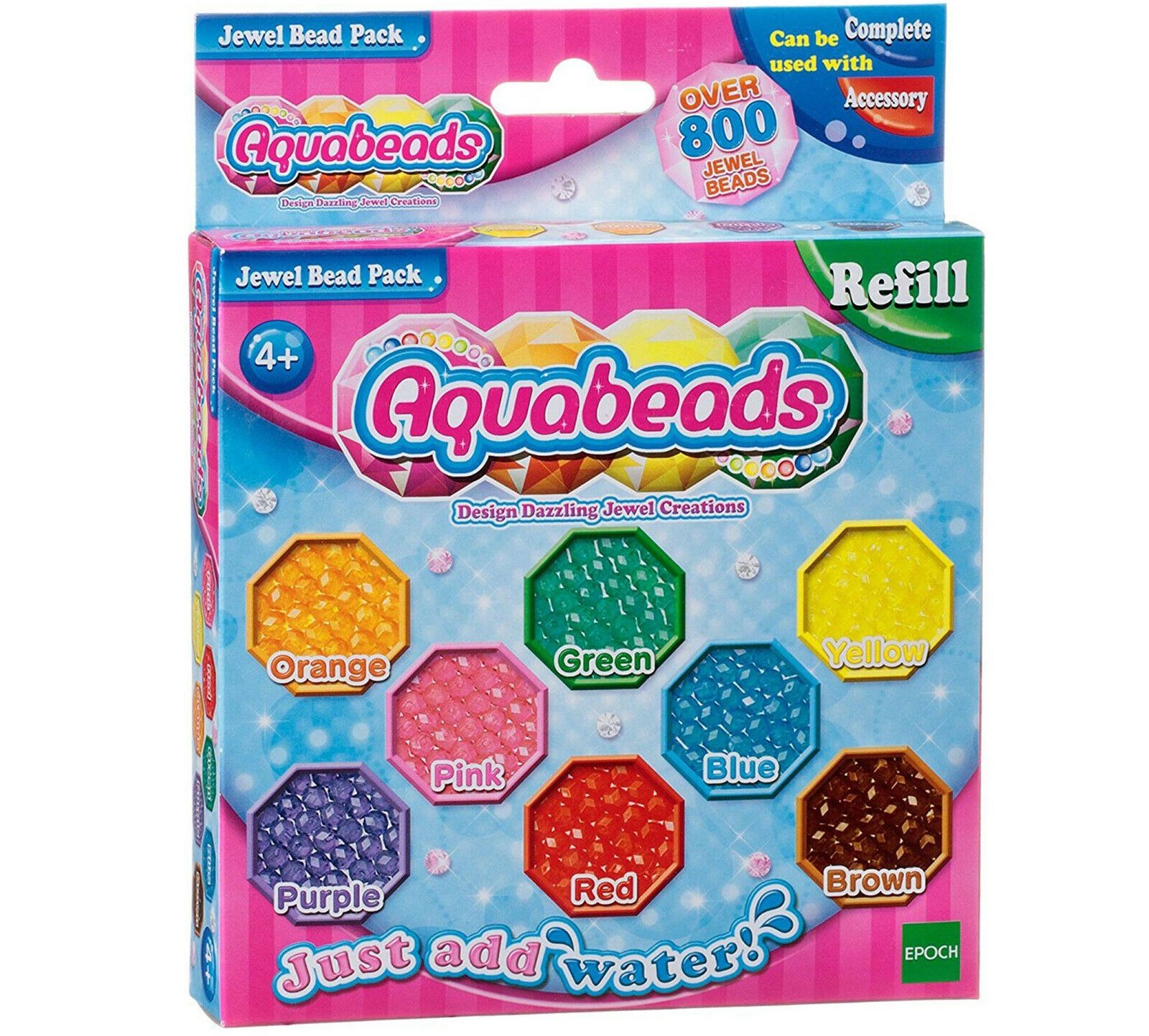 E-shop Aquabeads diamantové koráliky – doplnková sada 800 ks