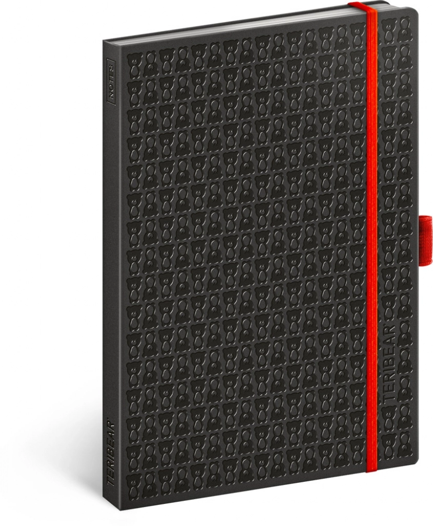E-shop Teribear notes s gumičkou Týždenný A5 čierna