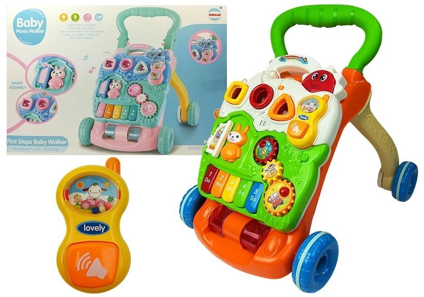 E-shop Lean Toys multifunkčné s klavírom zeleno oranžová
