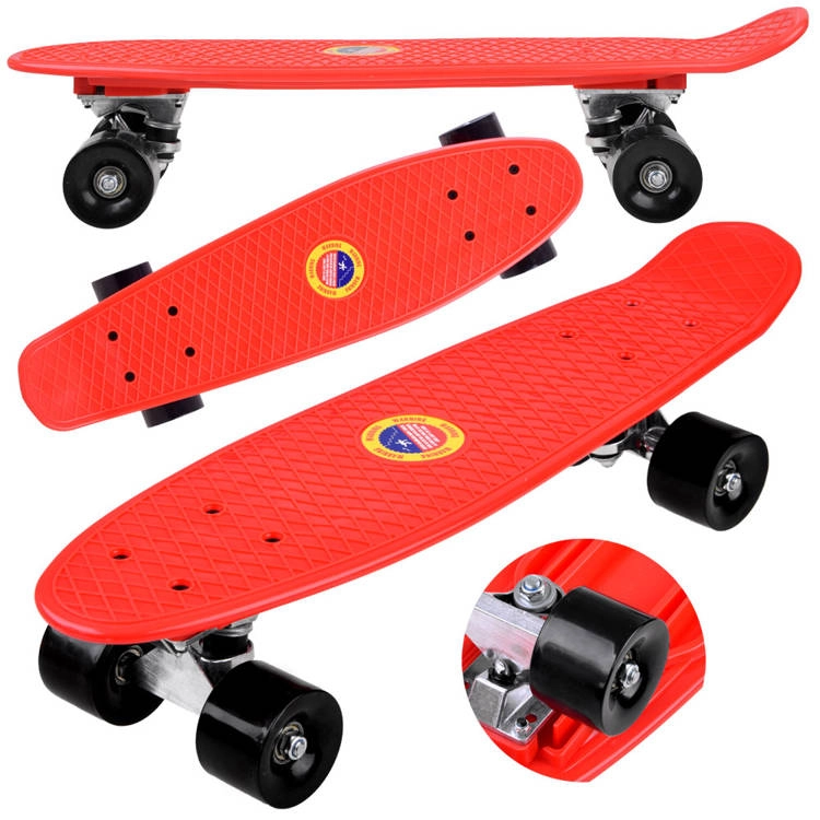 E-shop Fiszka skateboard pre deti do 50 kg – Červená