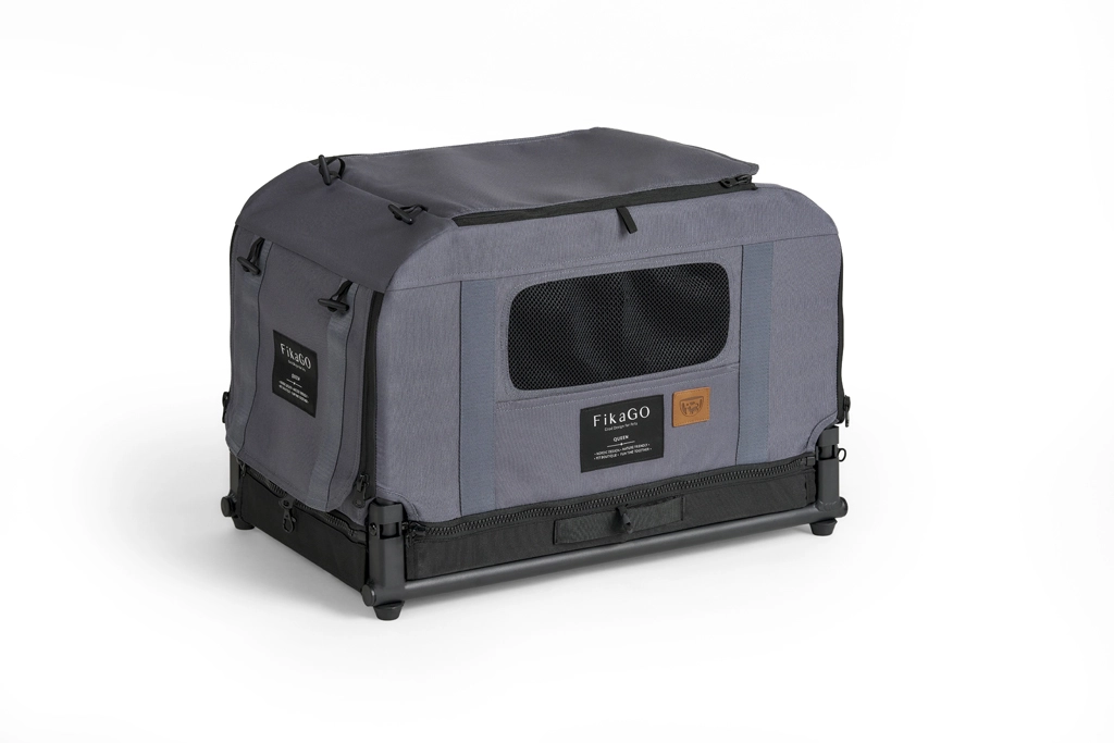 E-shop Skladací prepravný kennel FIKAGO Queen XS, sivá
