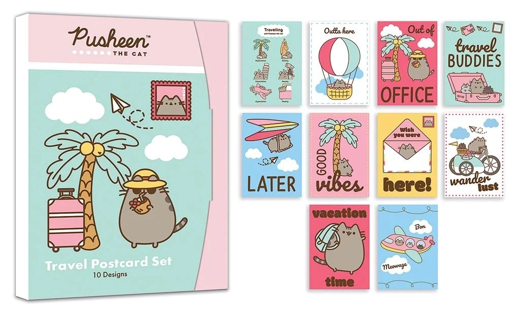 E-shop Sada pohľadníc Pusheen – 10 ks v darčekovej krabičke