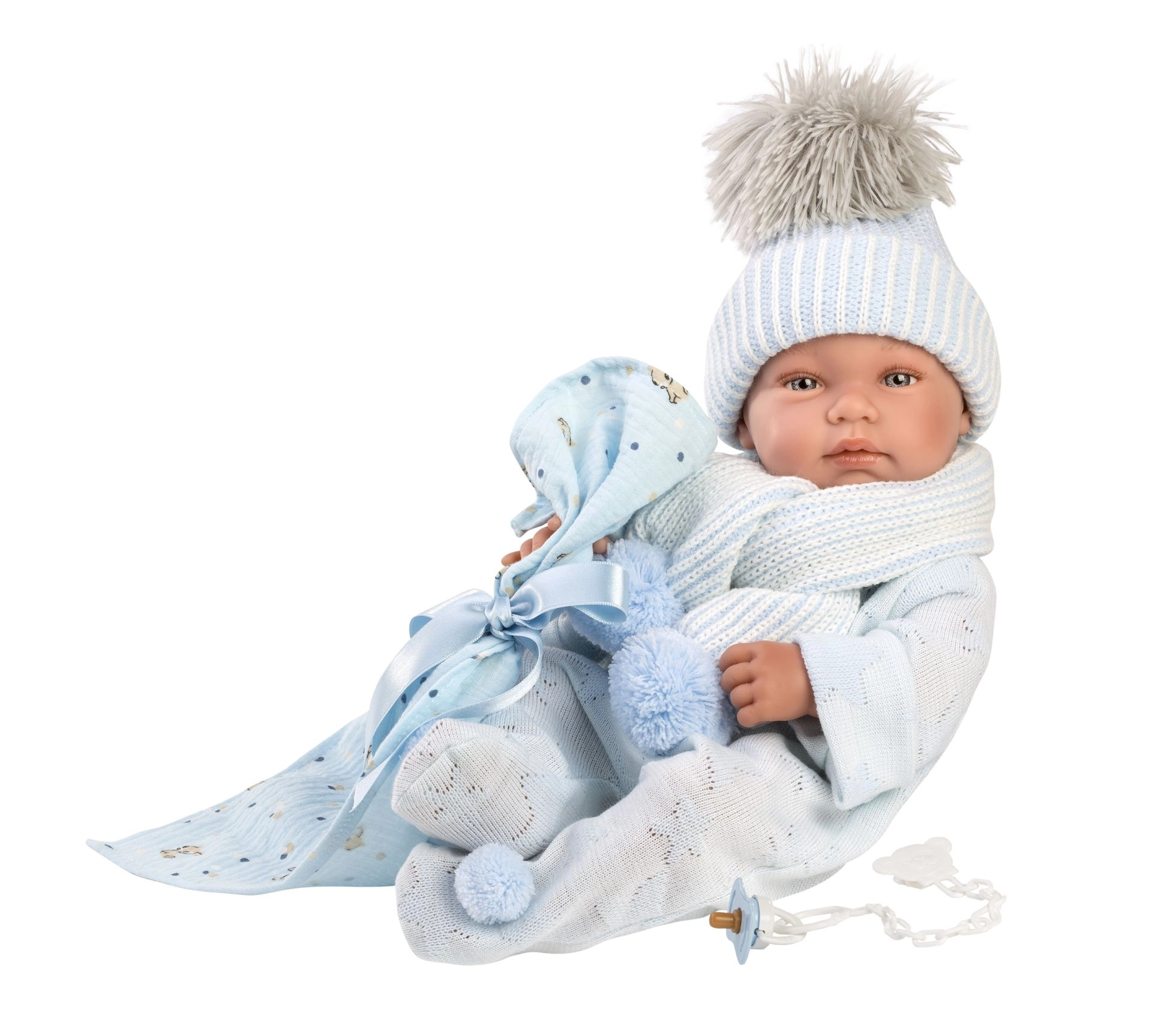 E-shop Llorens 84337 NEW BORN CHLAPČEK realistická bábätko s celovinylovým telom 43