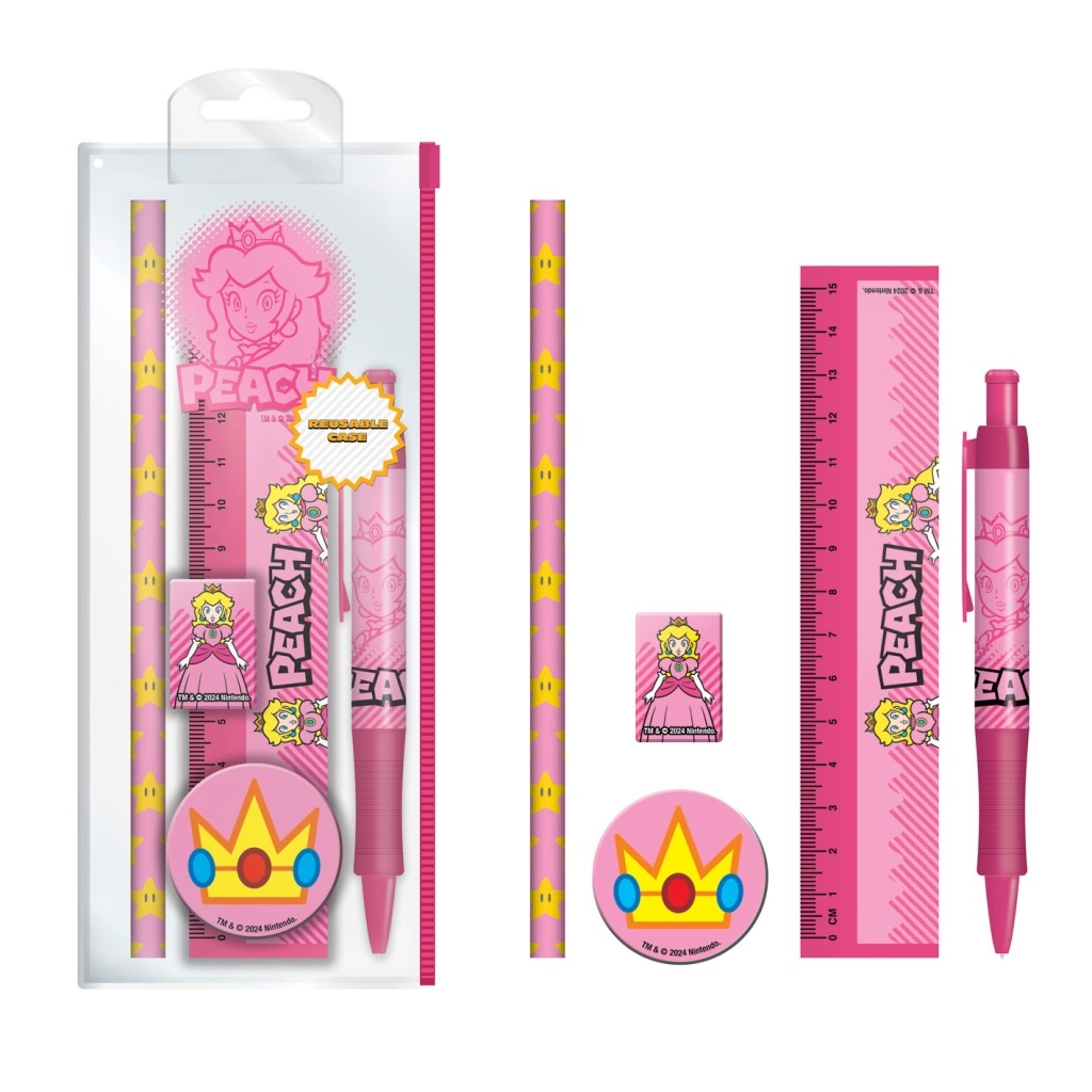 E-shop Školský set Super Mario Peach v plastovom puzdre