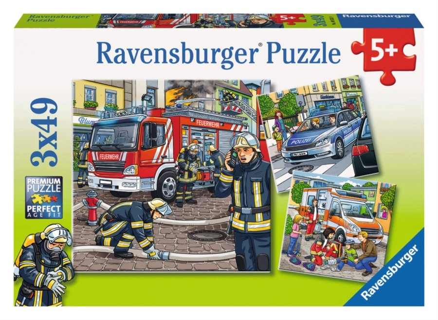 E-shop Ravensburger Záchranáři 3 x 49 dielov
