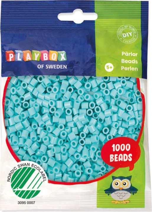 E-shop Playbox zažehľovacie korálky pastelové tyrkysové 1000 ks