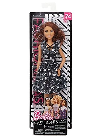 E-shop Barbie Modelka černo-modré šaty s ledvinkou