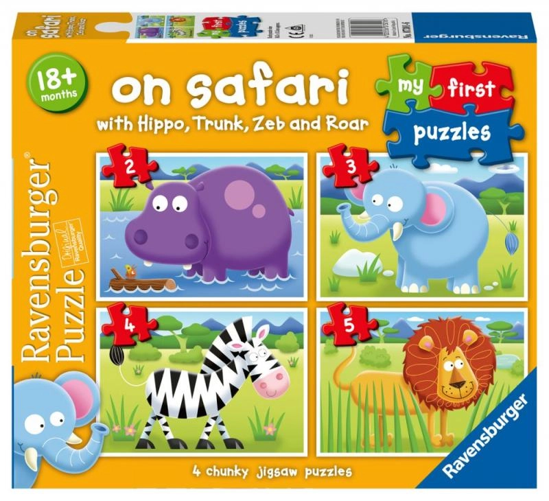 E-shop RAVENSBURGER Moje první : Na safari 4v1 2,3,4,5 dielov