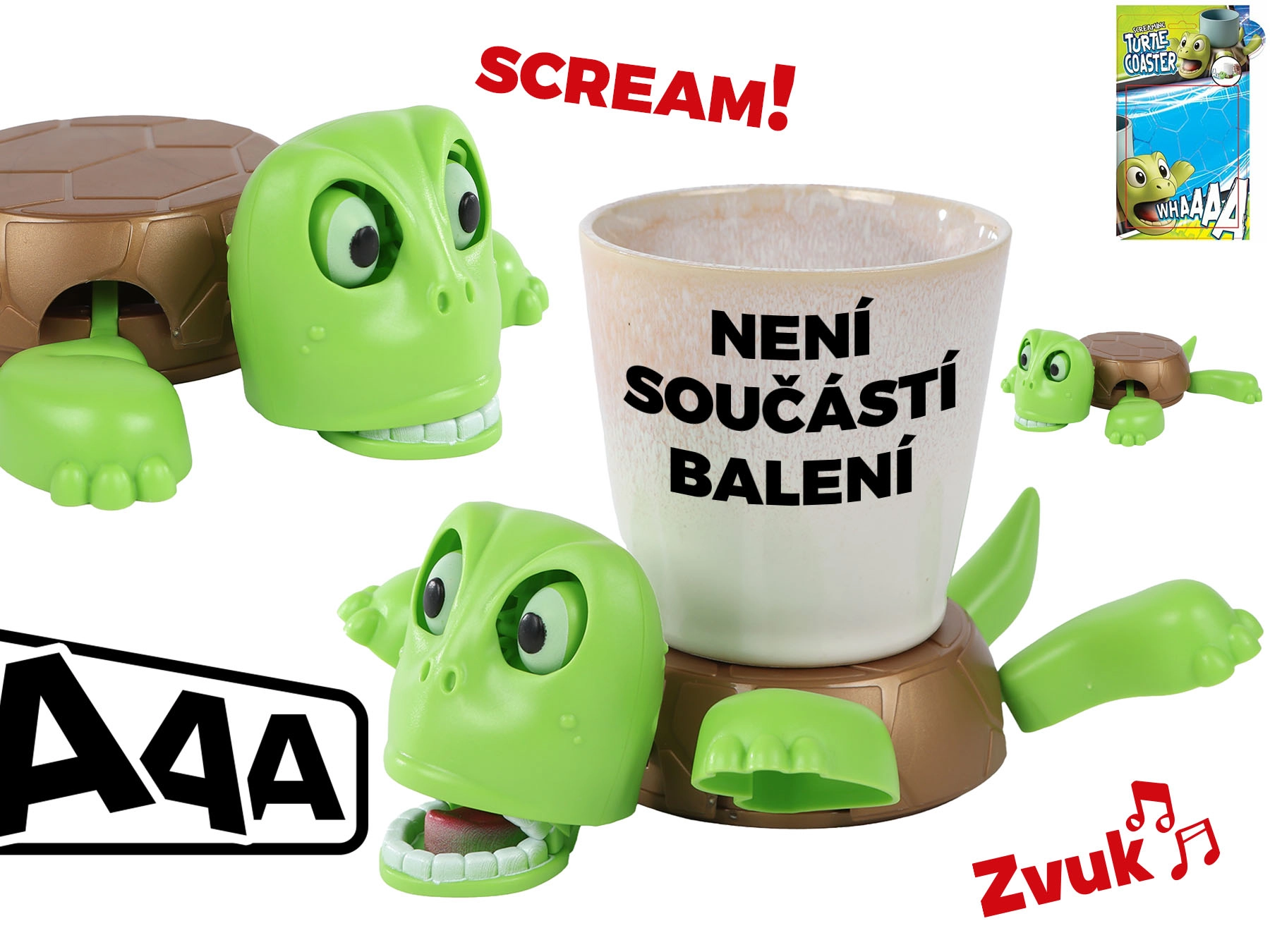 E-shop Interaktívny korytnačí podtácnik 18 cm so zvukom na batérie