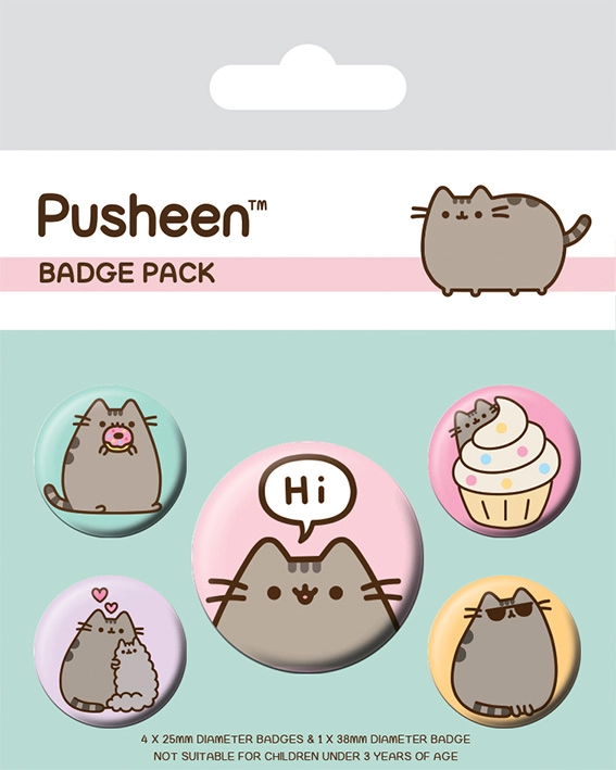 Pyramid International Set odznaků Pusheen Hi