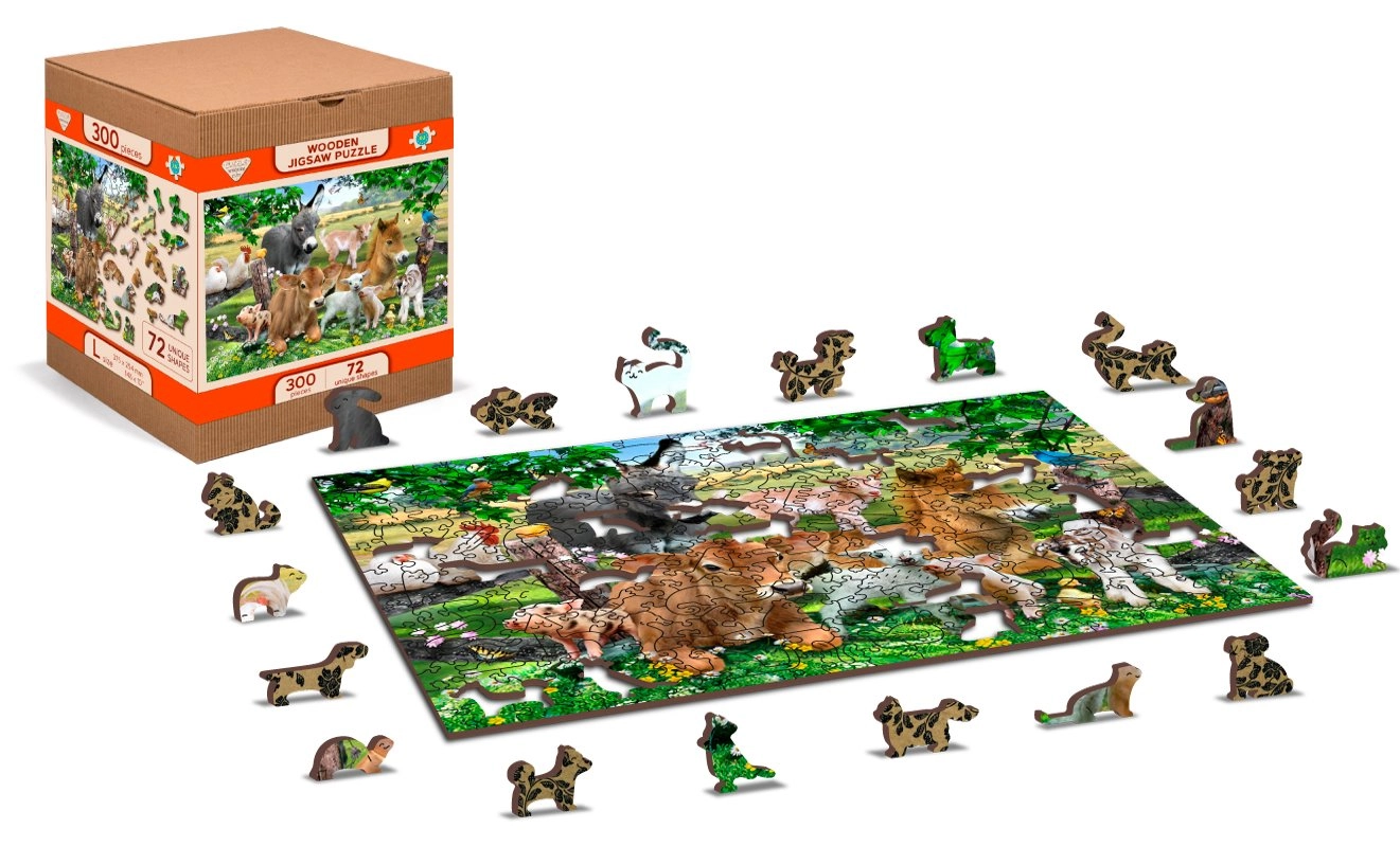 E-shop WOODEN CITY Dřevěné Mateřská školka na statku 2v1 300 dielov EKO