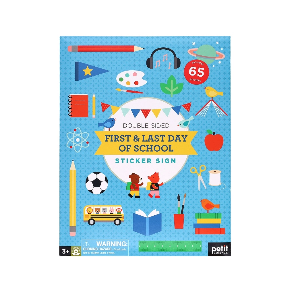 E-shop Petit Collage Znovupoužiteľné samolepky Môj prvý a posledný školský deň